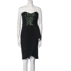 Badgley Mischka Strapless Knee-Length Dress